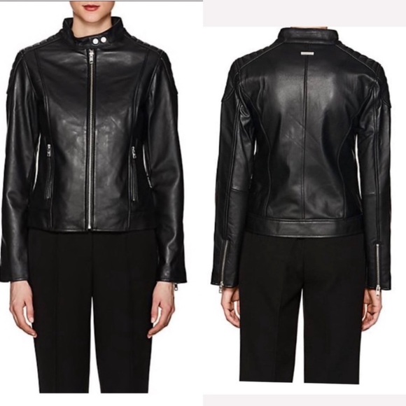 William RAST 🌟Sleek Black Leather Motorcycle Jacket - Small - Picture 3 of 15